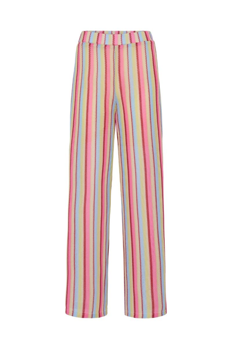 Ichi - Bukser - Libella PA - Multi Pastel Stripe