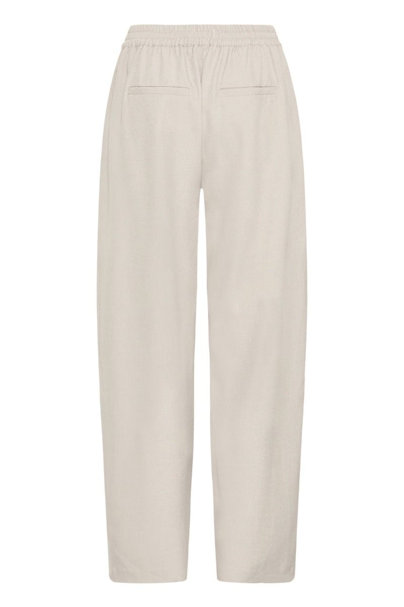 Ichi - Bukser - Fava Barrel - Dove Melange