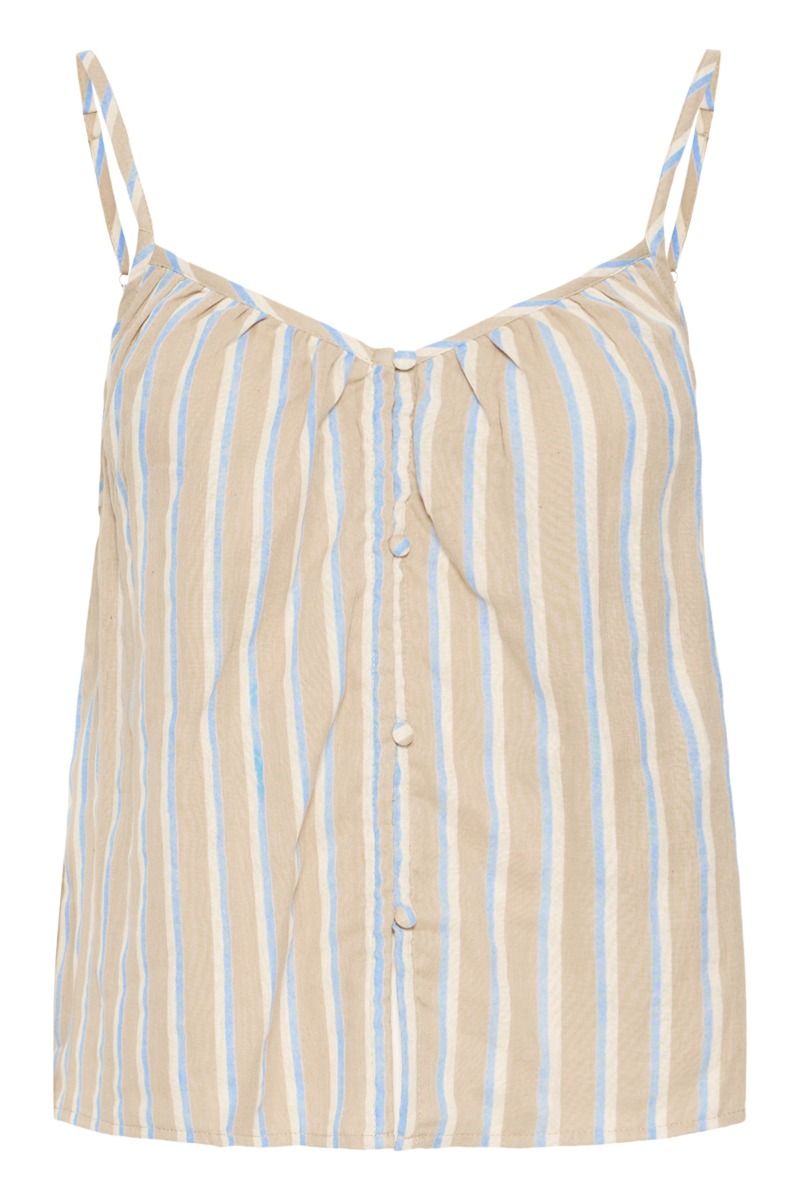 Ichi - Top - Foxa Singlet Stripe - Placid Blue Stripe (Levering midt april)