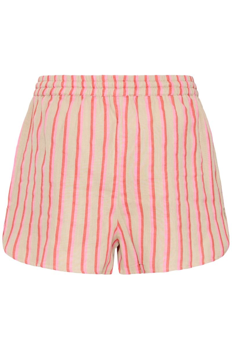 Ichi - Shorts - Foxa Shorts Striped - Azalea Stripe (Levering midt april)