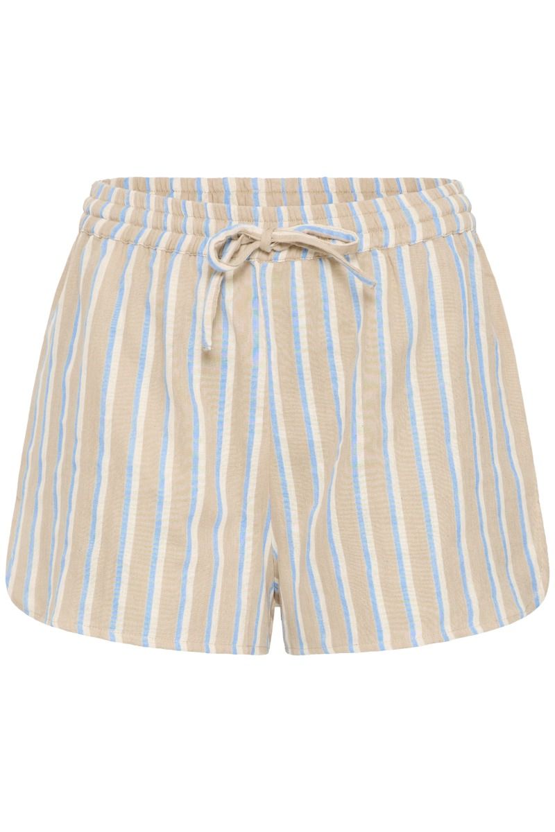 Ichi - Shorts - Foxa Shorts Striped - Placid Blue Stripe (Levering midt april)