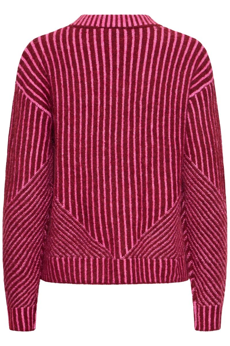 Ichi - Strik - Kamara LS Stripe - Rhododendron Pink Stripe