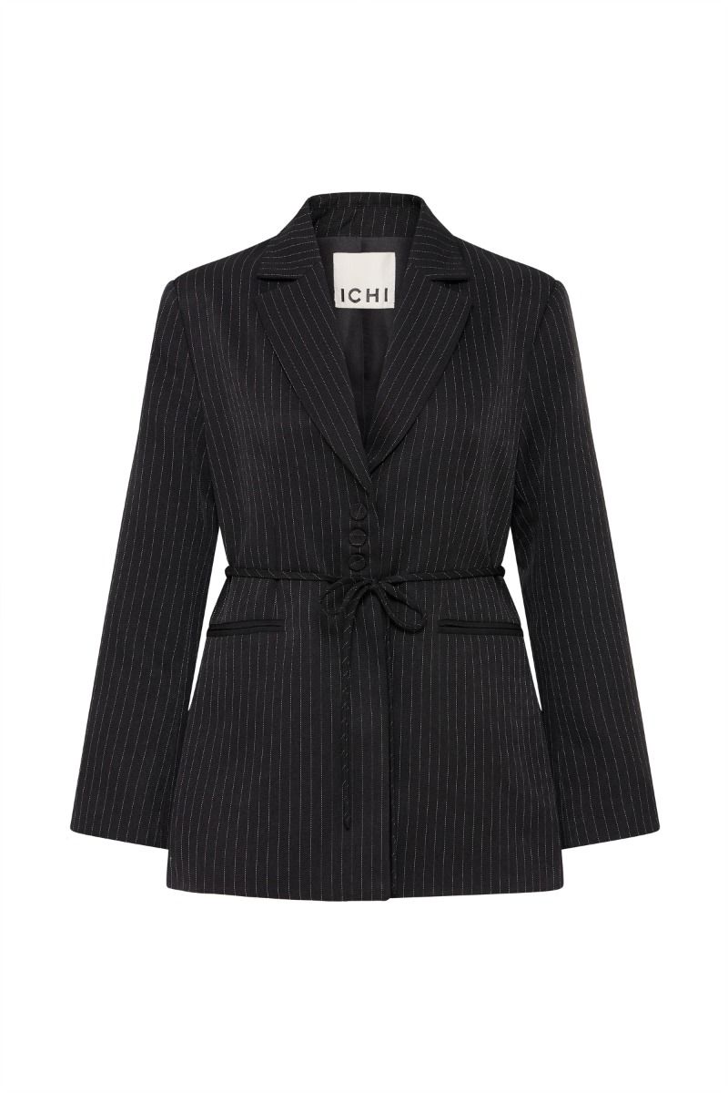 Ichi - Blazer - IH Ilyana BL - Black/Birch Pinstripe