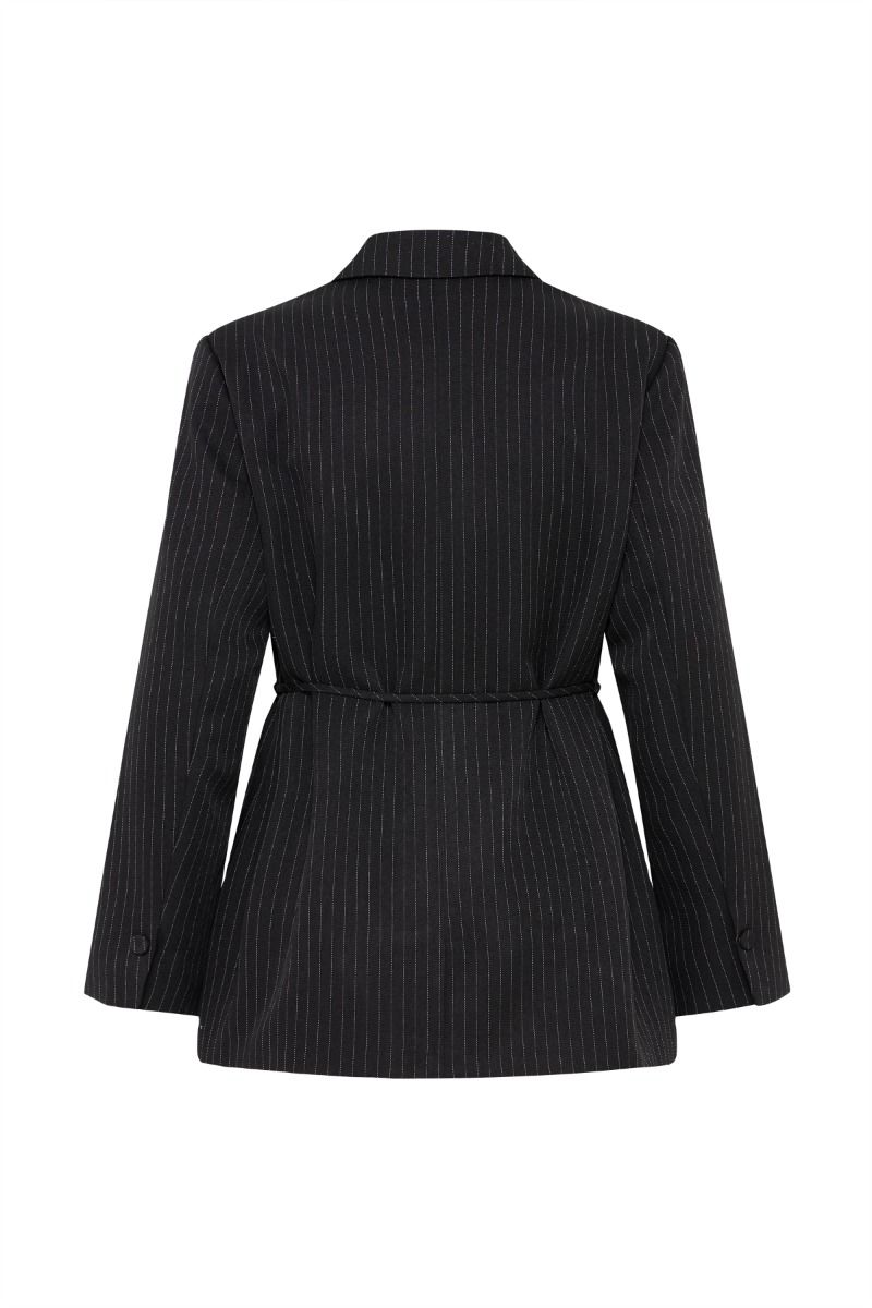 Ichi - Blazer - IH Ilyana BL - Black/Birch Pinstripe