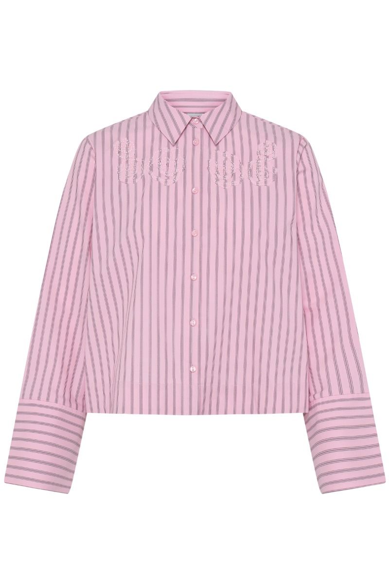 Ichi - Skjorte - Joya SH - Pink/Fudge Stripe