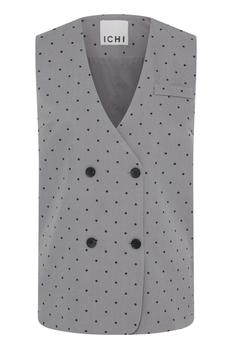 Ichi - Vest - Dorthea Dot WA - Fored Iron/Black