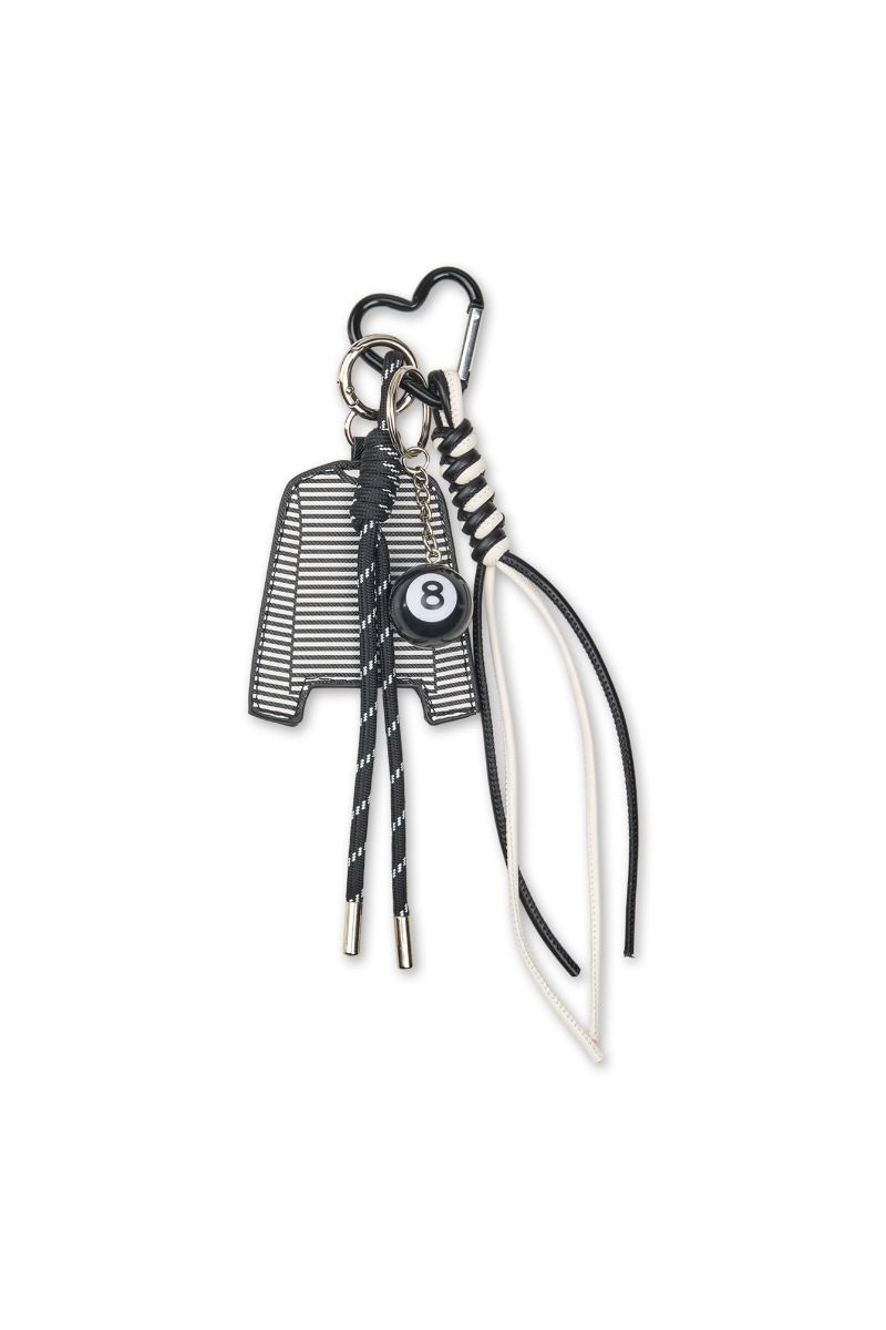Mads Nørgaard - Keyhanger - MN Stripe Tee Keychain - Black/White