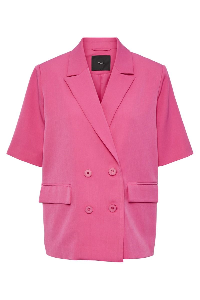 Y.A.S - Blazer - YAS Lone 2/4 Oversize Blazer - Shocking Pink