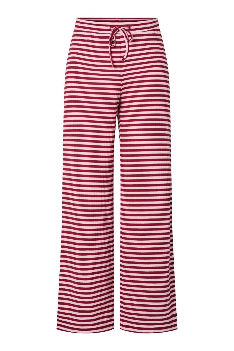 Pieces - Bukser - Laya MW Wide Pants - Goji Berry/Pink Tulle