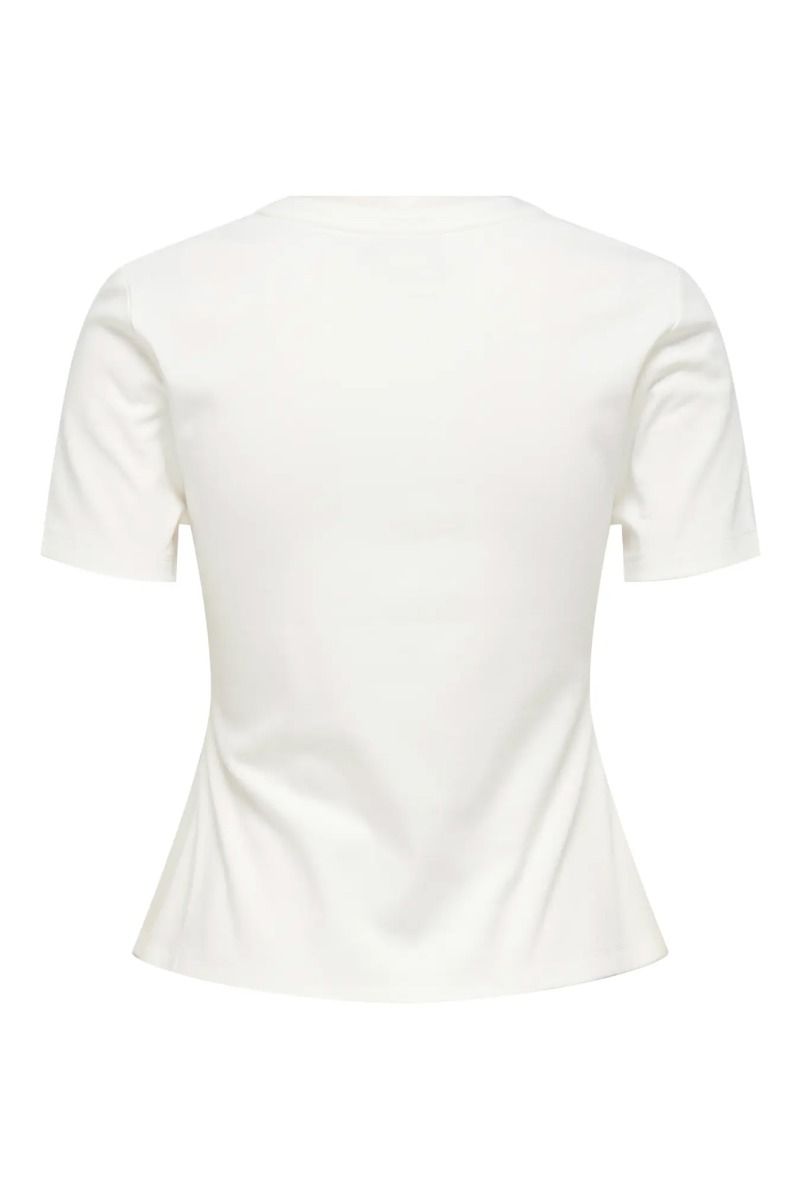 JDY - T-shirt - Tessa Detail Top - Cloud Dancer