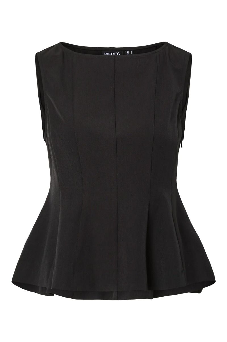 Pieces - Top - Jossa Boatneck Top - Black