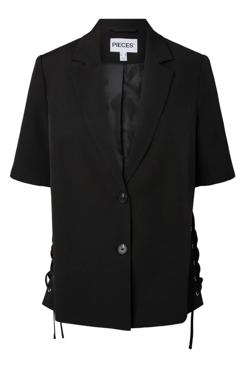 Pieces - Blazer  - Tempre SS Tie Detail Blazere - Black (Levering midt juni)