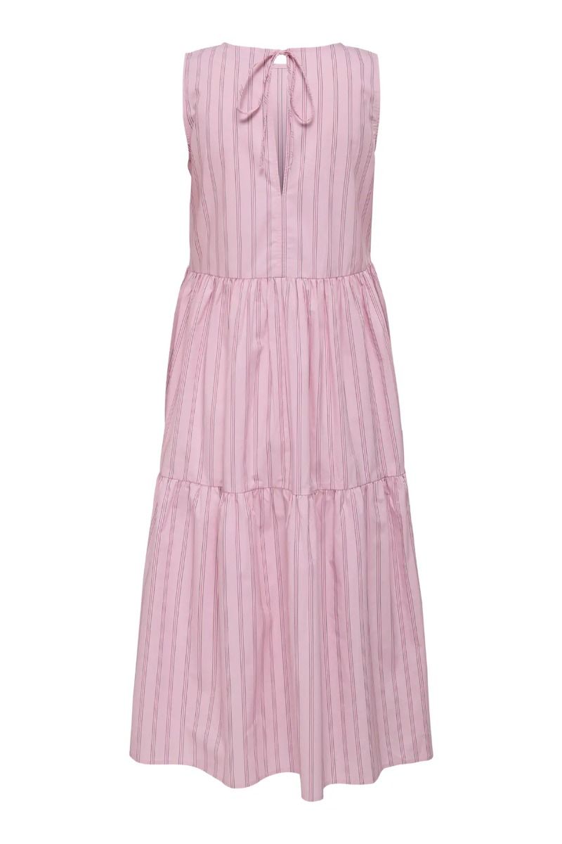 JDY - Kjole - Mio S/L Mididress - Pink Lady/Wild Orchid/Black (Levering midt maj)