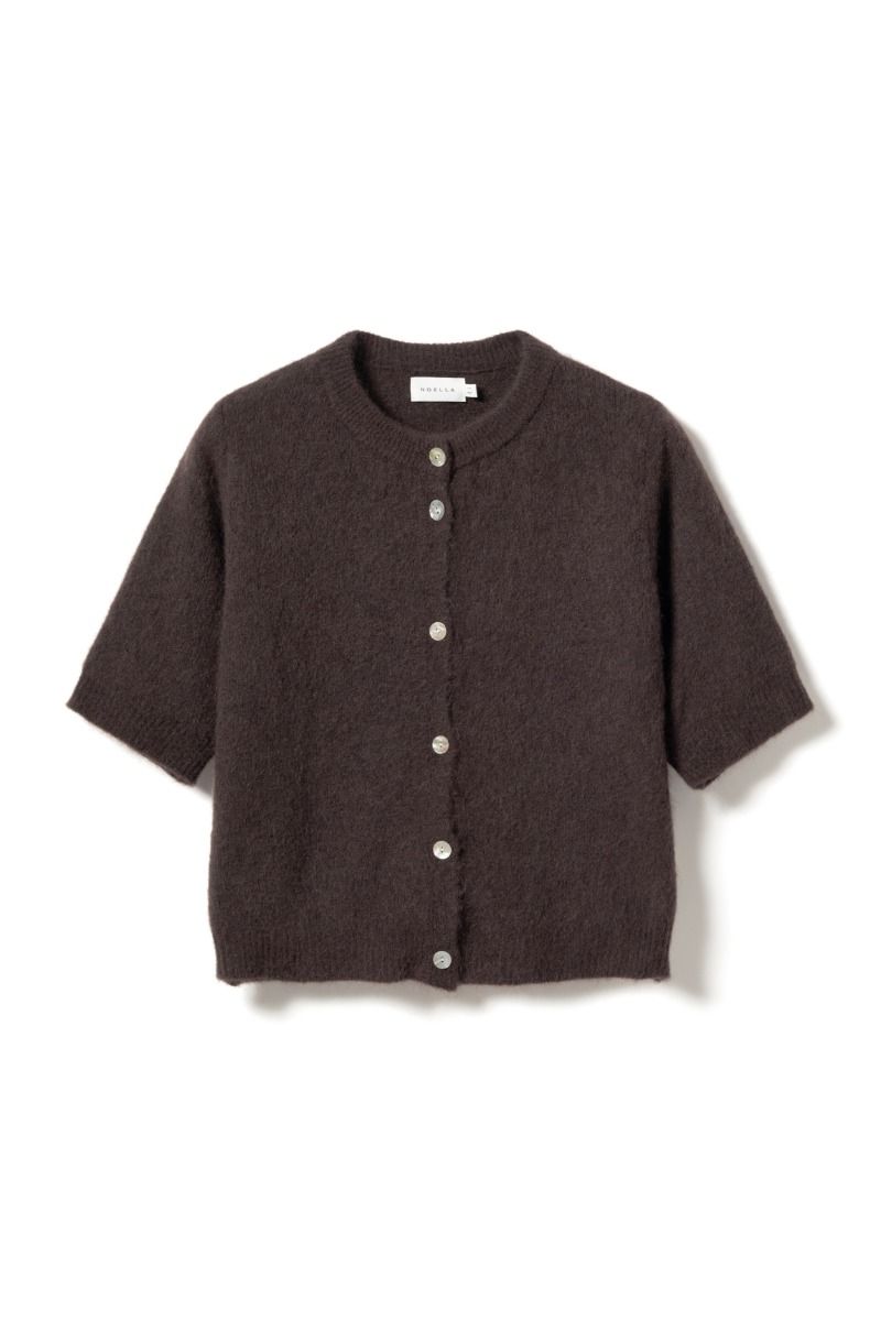 Noella - Strik - Kae SS Knit Cardigan - Chocolate