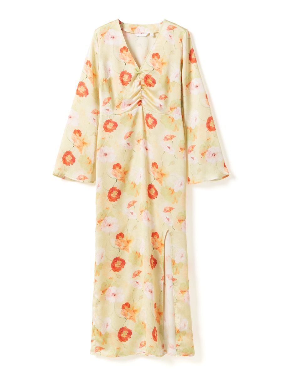 Noella - Kjole - N-Kamey Dress - Delina Green Print (Levering midt april)