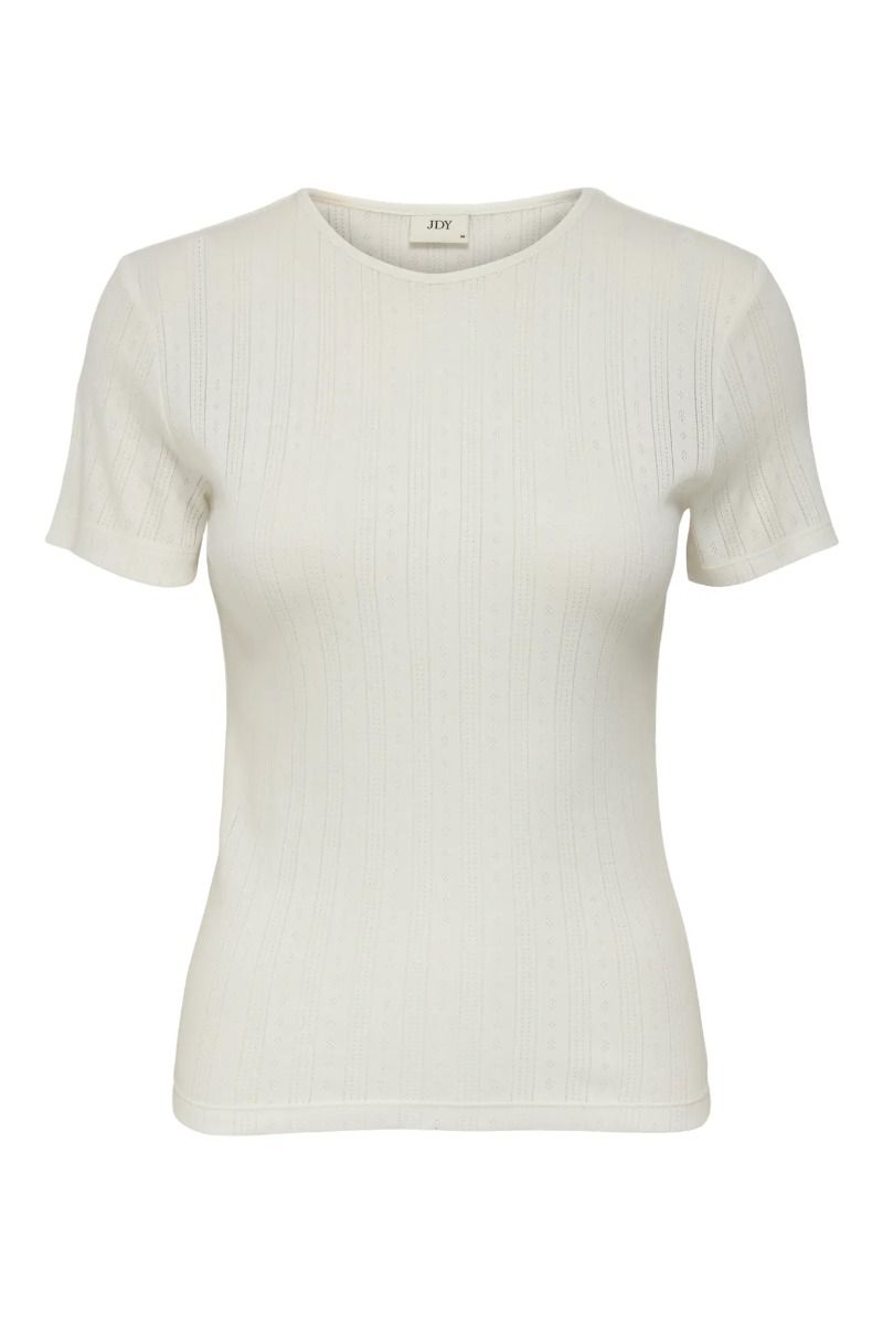 JDY - T-shirt - Salsa Mia Life S/S O Neck Top - Cloud Dancer