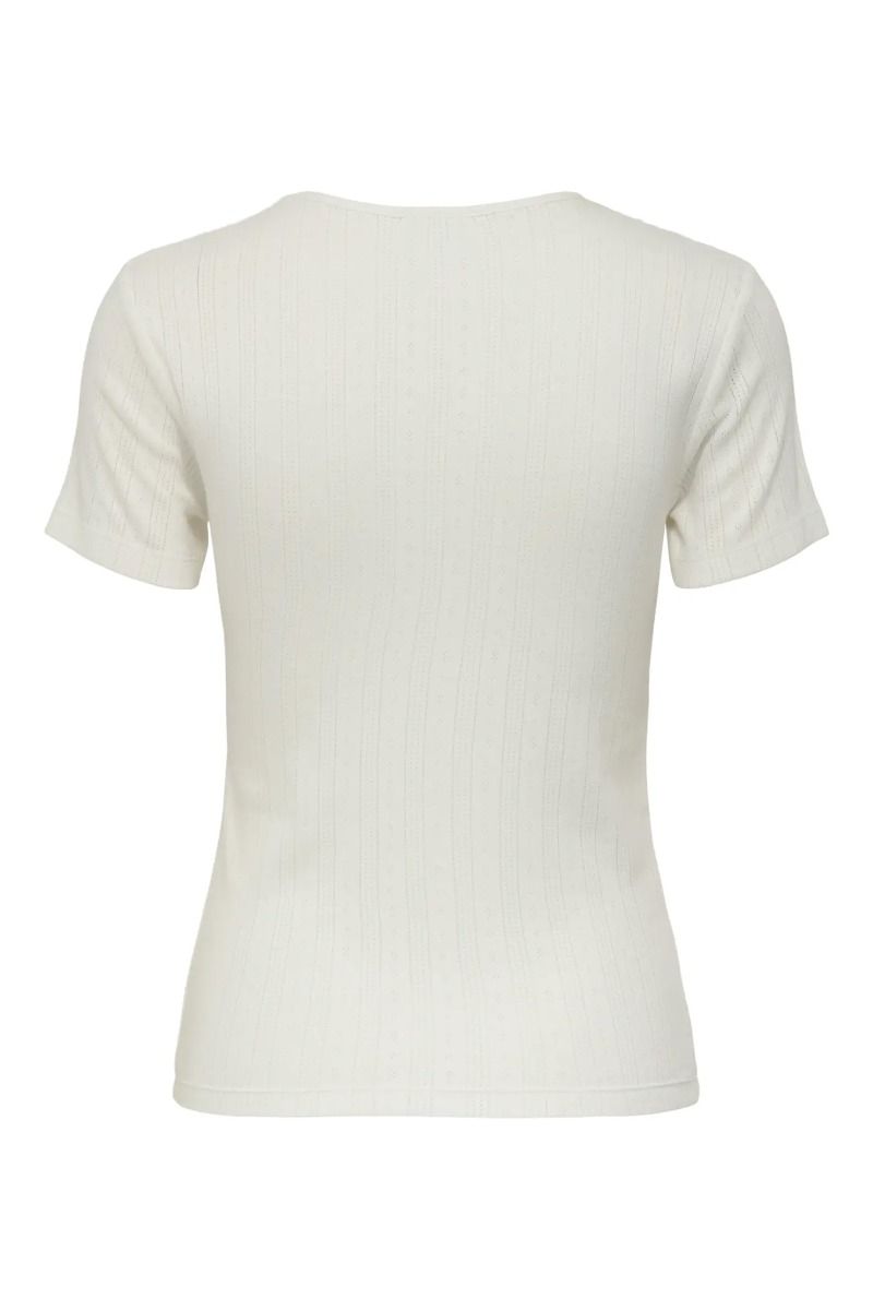 JDY - T-shirt - Salsa Mia Life S/S O Neck Top - Cloud Dancer