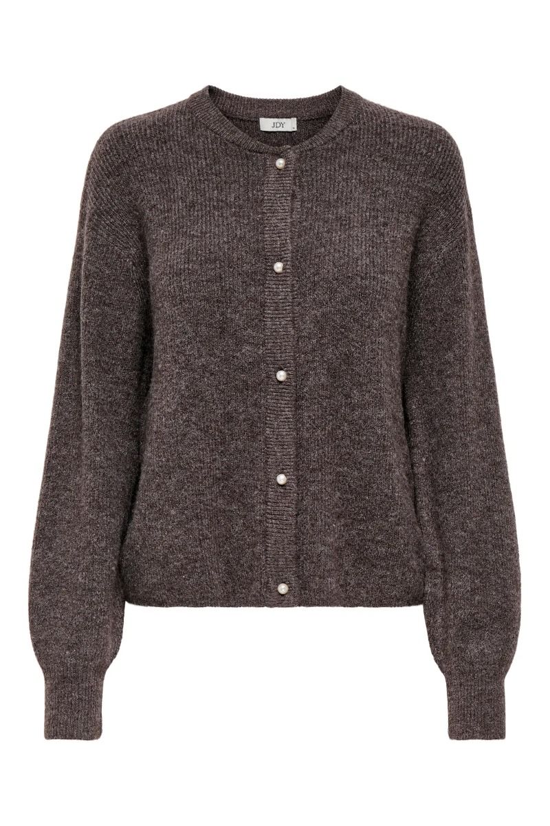 JDY - Cardigan - JLumi Life L/S Button Cardigan - Bracken Melange