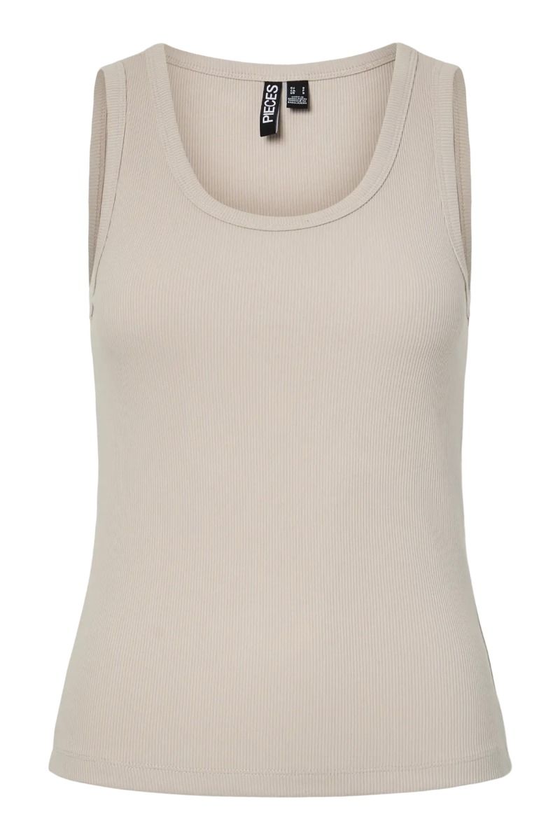 Pieces - Top - May Tank Top - Silver Gray