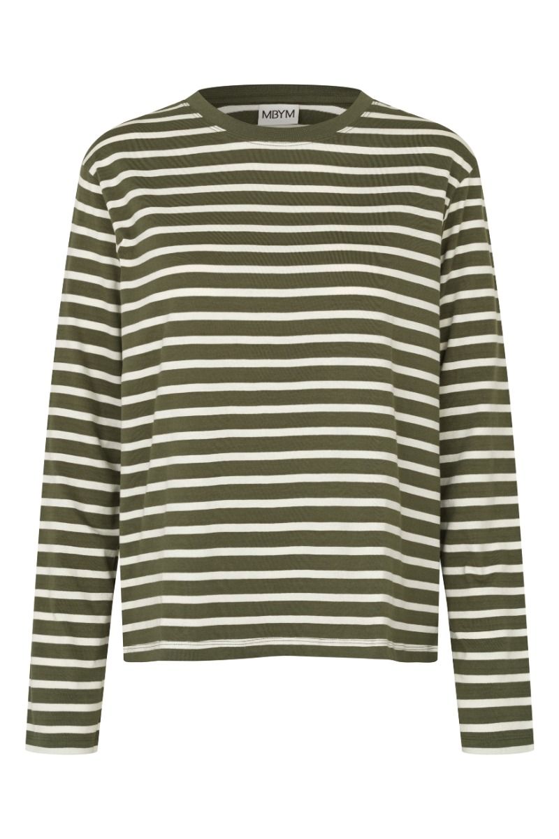 MbyM - Bluse - Suvi-M - Olive Sugar Stripe