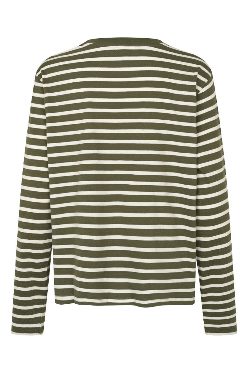 MbyM - Bluse - Suvi-M - Olive Sugar Stripe
