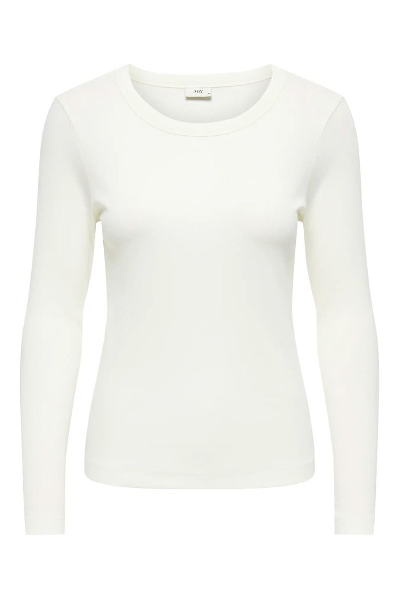 JDY - Bluse - Lucky LS O-Neck New Top - Cloud Dancer