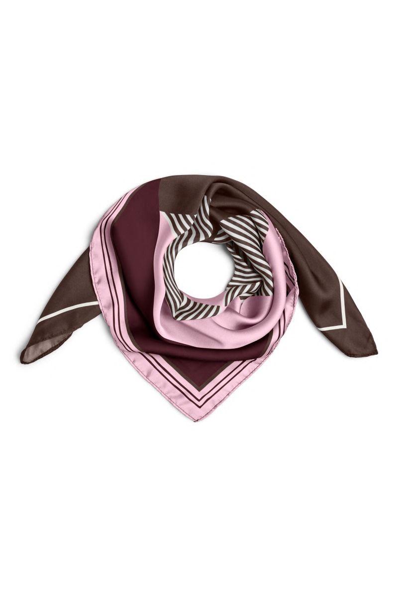 Pieces - Halstørklæde - Molly Small Square Scarf - Tawny Port