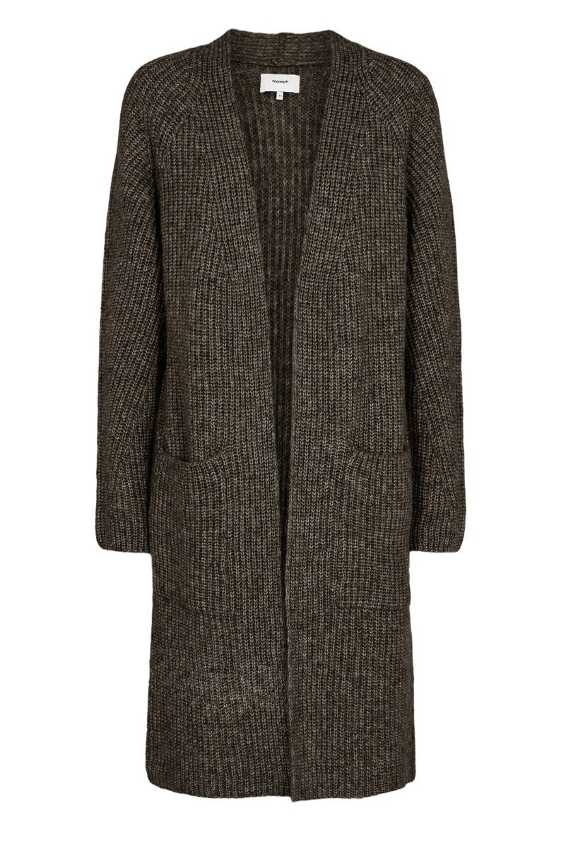 Nümph - Cardigan - Zindi Long Cardigan - Dark Earth