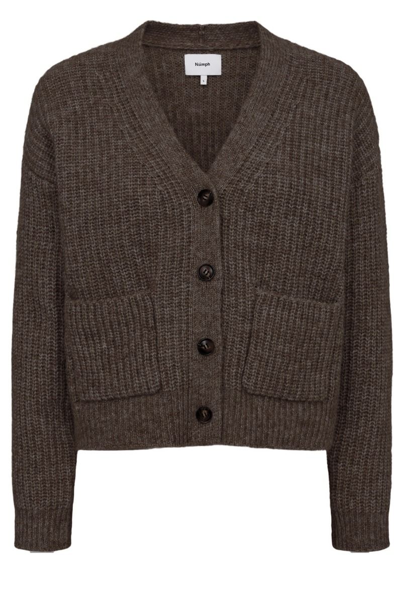 Nümph - Cardigan - Zindi Short Cardigan - Dark Earth