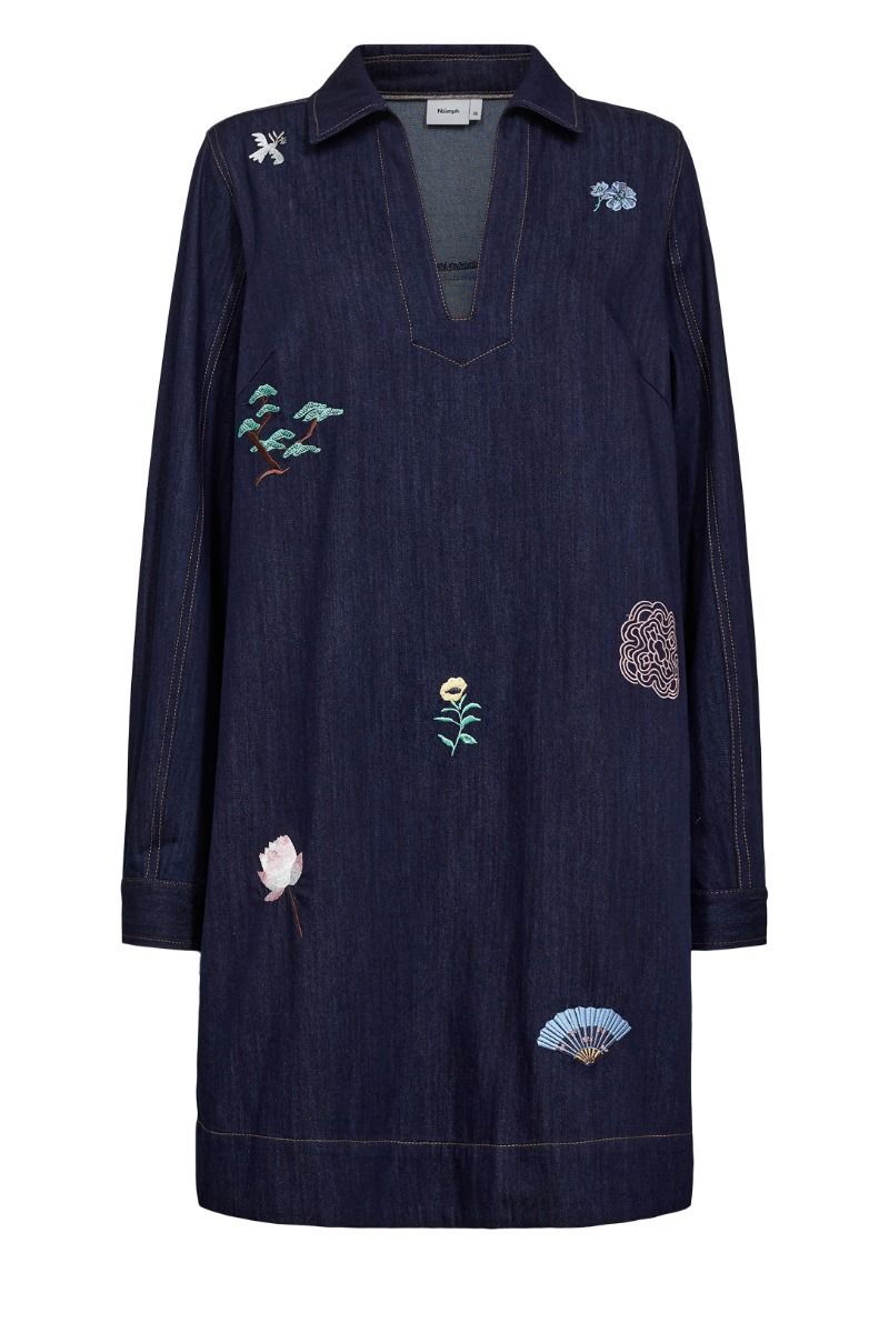 Nümph - Kjole - Chiku Dress - Dark Blue Denim 