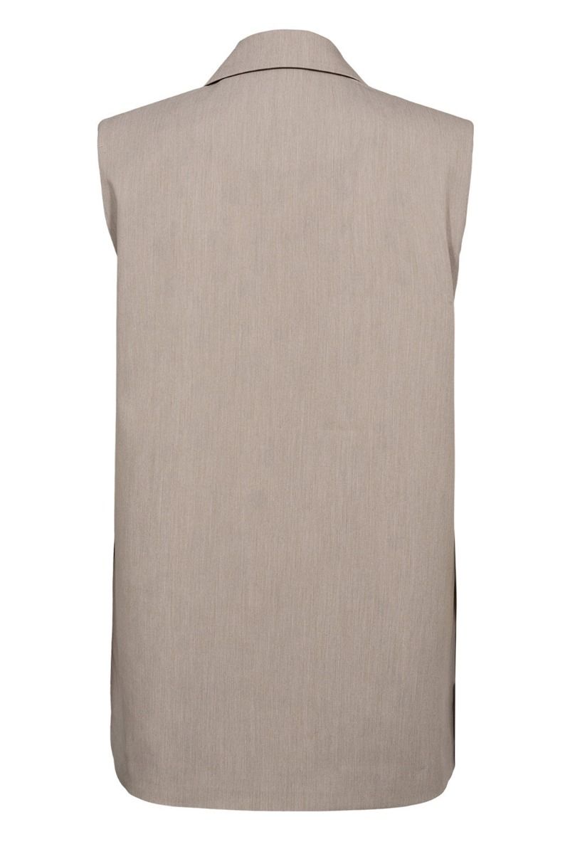 Nümph - Vest - Floria Long Vest - Chateau Gray Melange