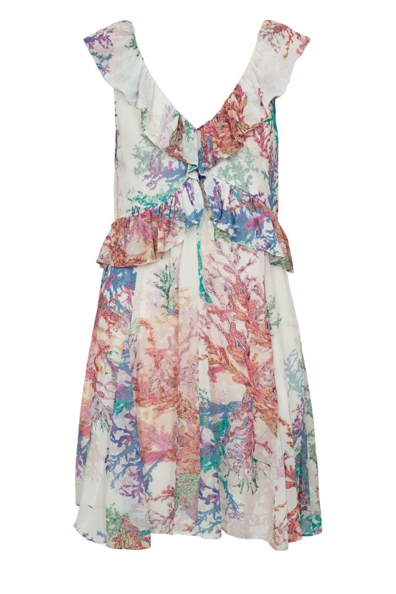 Nümph - Kjole - Coral Ruffle Dress - Cloud Dancer (Levering slut april)