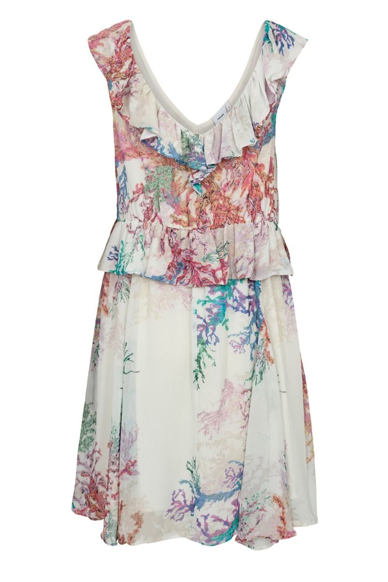 Nümph - Kjole - Coral Ruffle Dress - Cloud Dancer (Levering slut april)