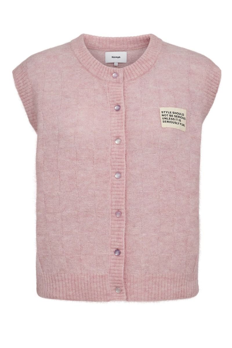 Nümph - Vest - Riette Check Vest - Pink Lady (Levering midt juni)