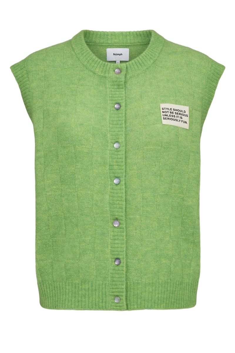 Nümph - Vest - Riette Check Vest - Jasmine Green (Levering midt juni)