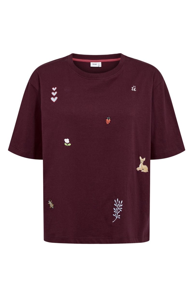 Nümph - T-shirt - Tenia Boxy T-Shirt - Fig (Levering midt juni)