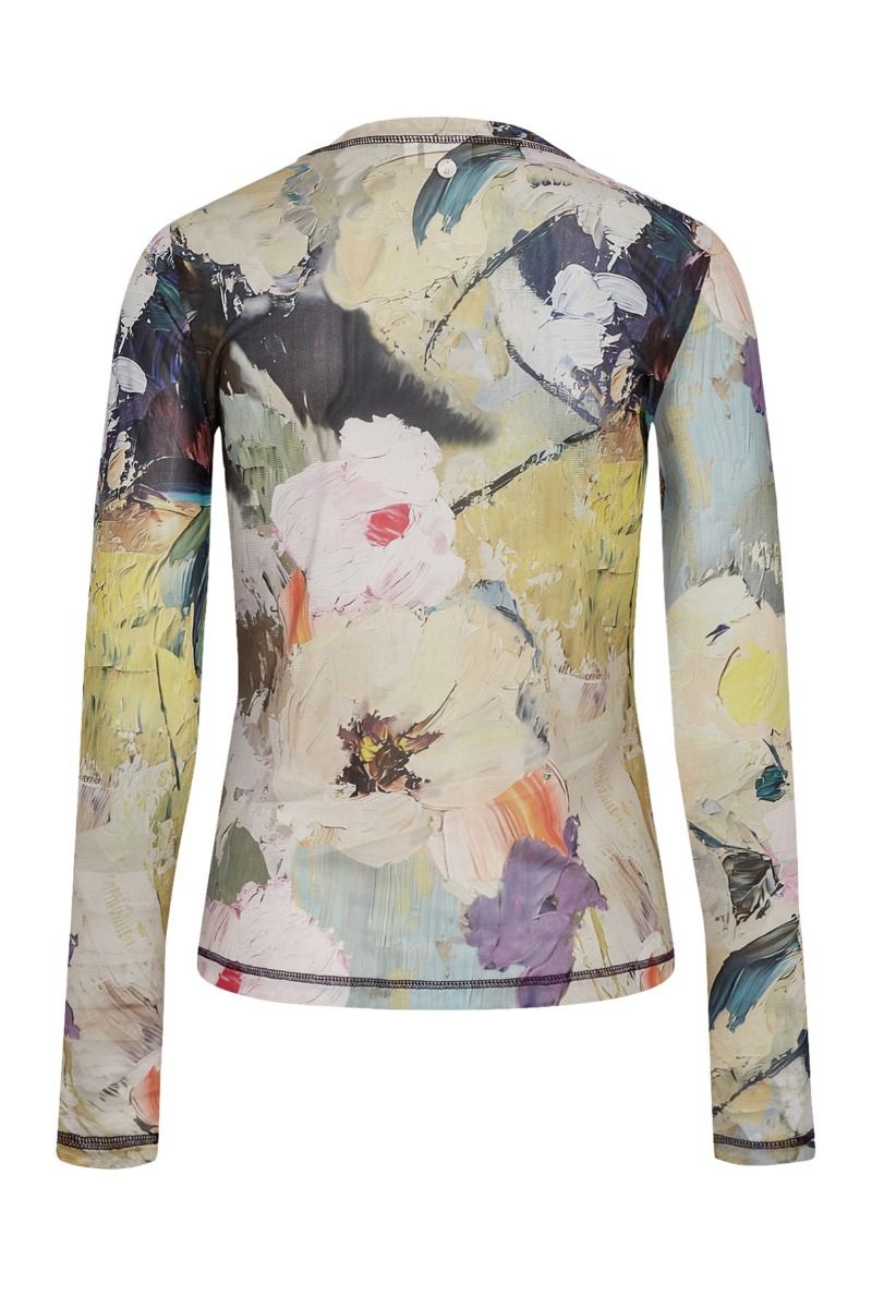 Nümph - Bluse - Almia LS Mesh Top - Forest Green (Levering midt juni)