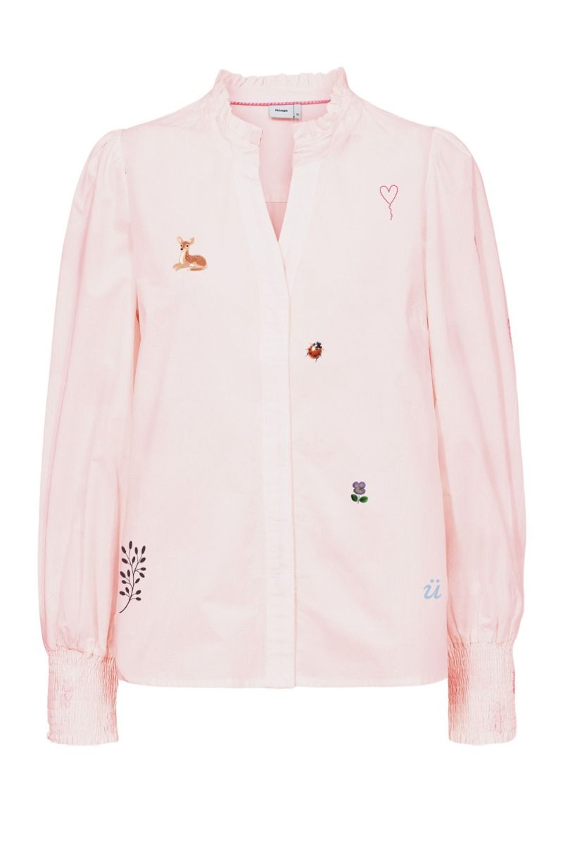 Nümph - Skjorte - Tenja V-Neck Shirt - Pink Lady (Levering midt juni)