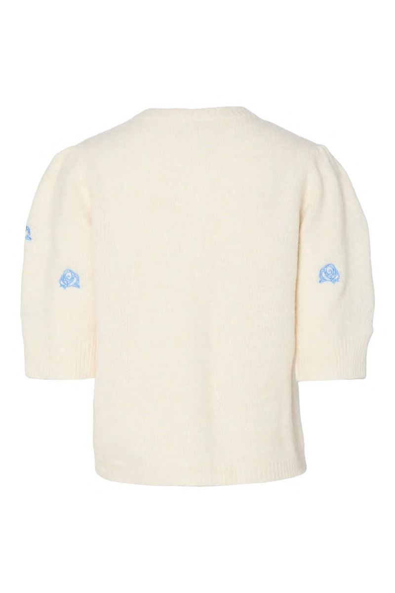 Y.A.S - Cardigan - Yasanne Ss Embroidery Knit Cardigan  - Birch