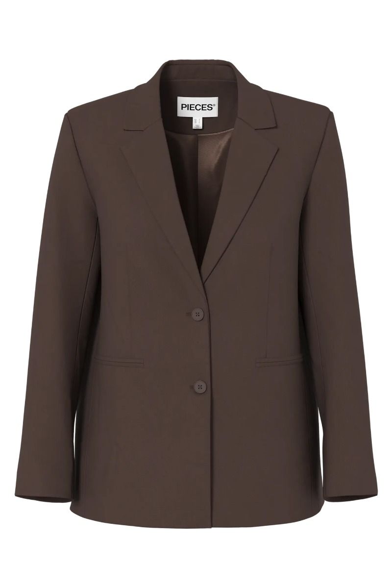 Pieces - Blazer - Bosella LS Loose Blazer - Hot Fudge (Levering midt juni)