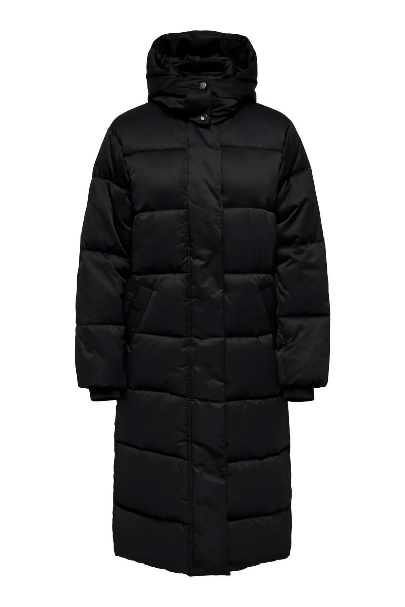 JDY - Jakke - Maja Long Padded Jacket - Black DTM (Levering midt august)