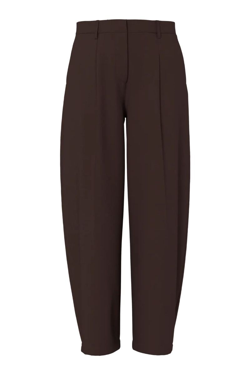 Pieces - Bukser - Bosella MW Barrel Pants - Hot Fudge (Levering midt juni)