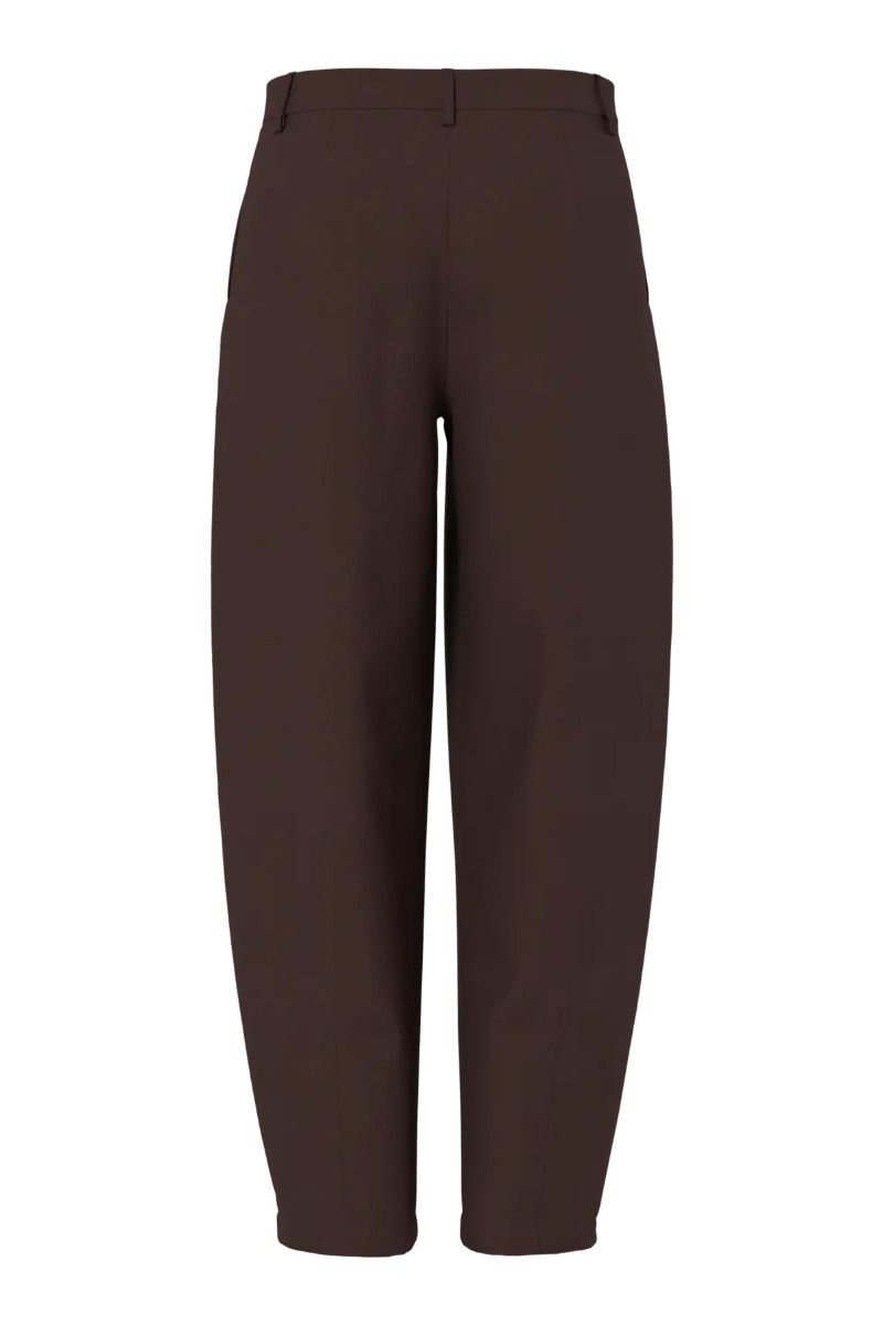 Pieces - Bukser - Bosella MW Barrel Pants - Hot Fudge (Levering midt juni)