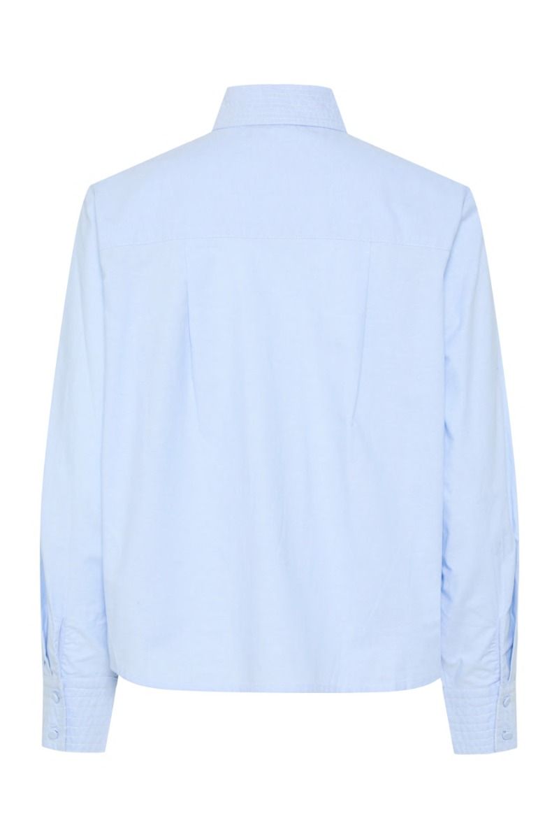 Y.A.S - Skjorte - Yas Oxa Ls Tie Neck Shirt S. - Clear Sky