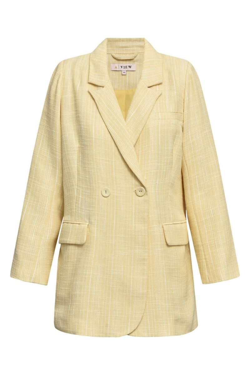 A-View - Blazer - Annali Bouchle Blazer - Pale Yellow