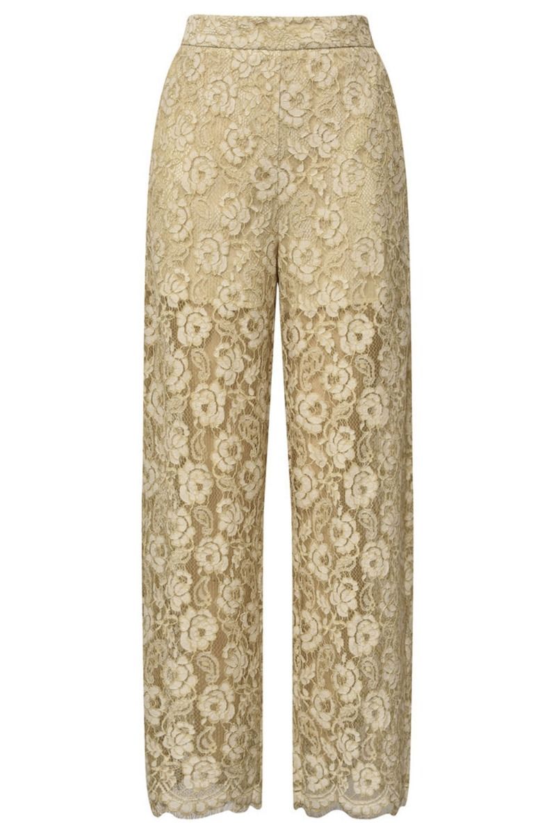 A-View - Bukser - Alaia Lace Pants - Sand