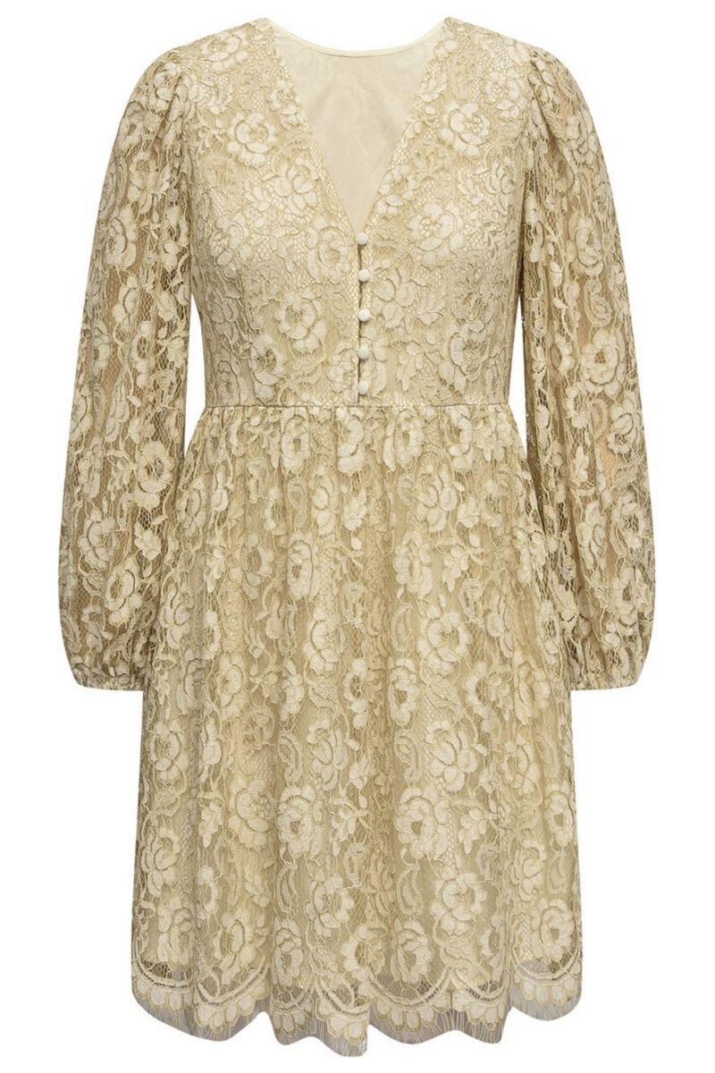A-View - Kjole - Alaia Lace Dress - Sand
