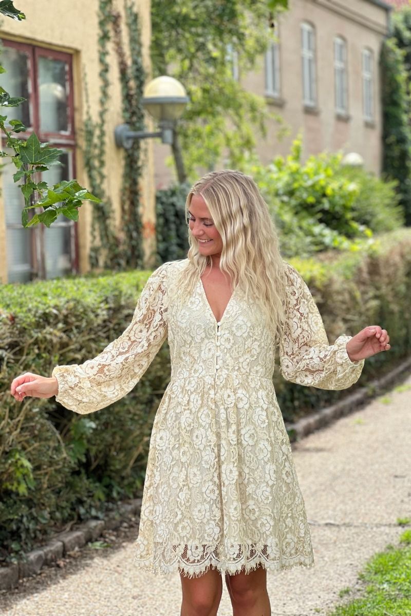 A-View - Kjole - Alaia Lace Dress - Sand