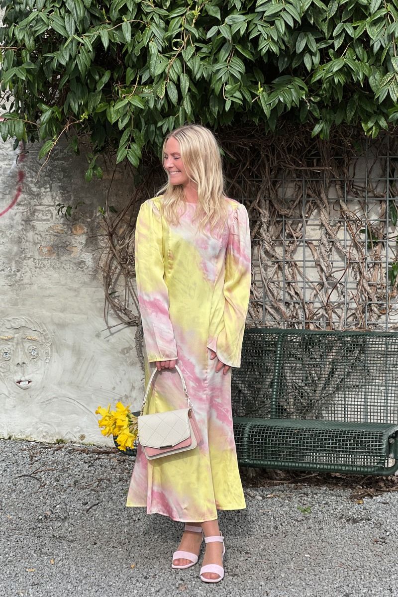 A-View - Kjole - Carina Dress - Yellow/Rose