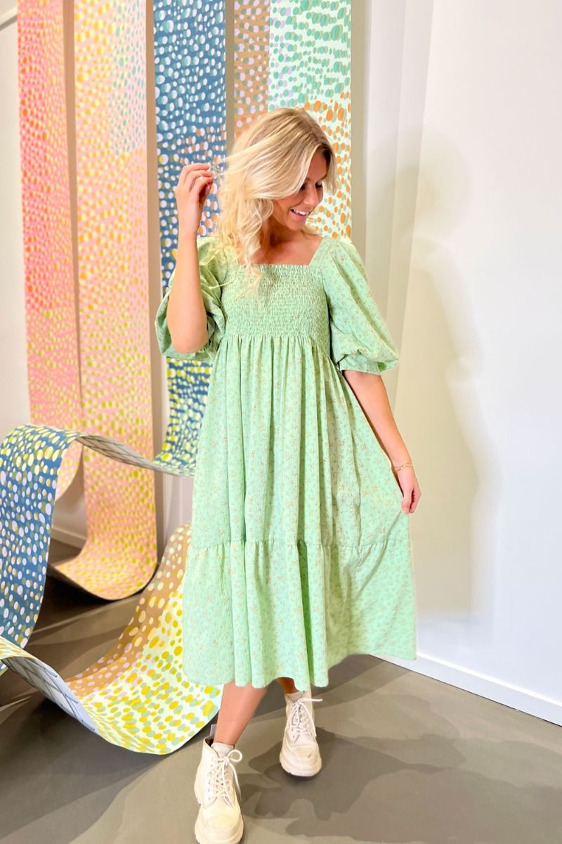 A-View - Kjole - Cheri Ditzy Dress - Pale Green